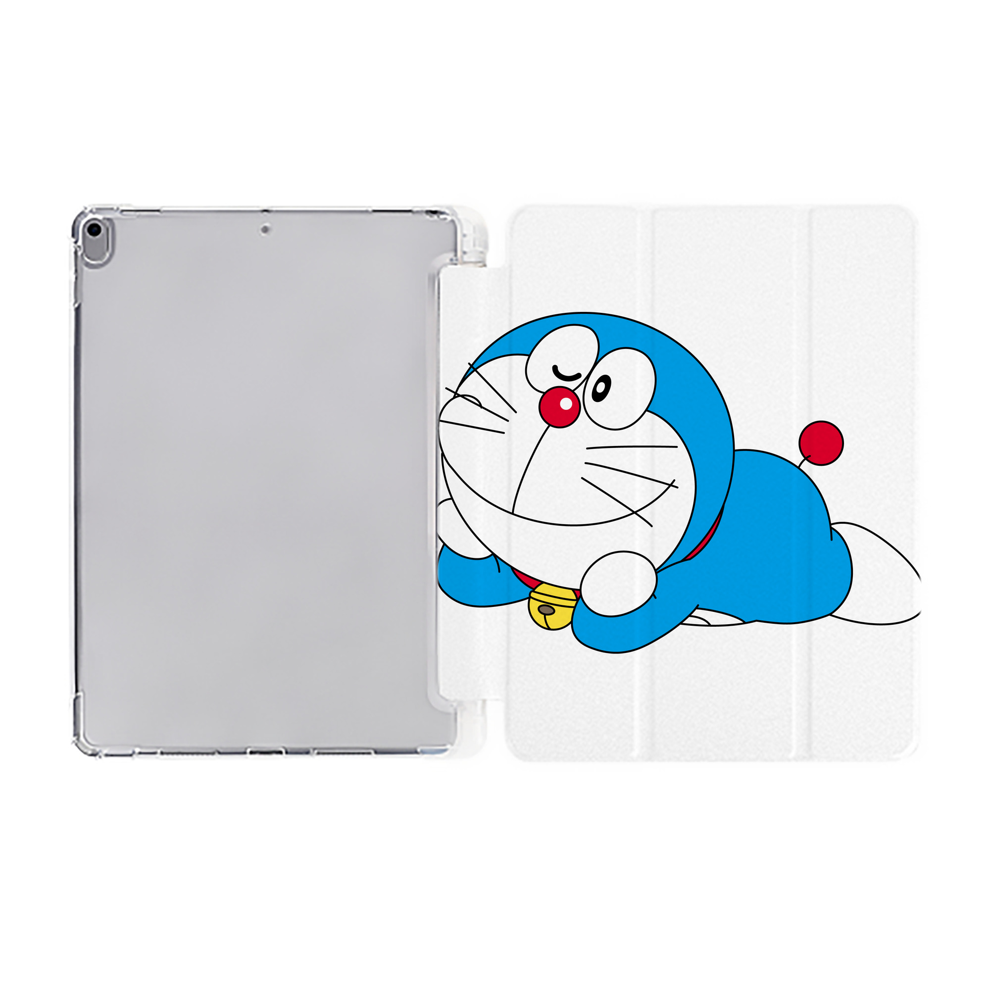 （画像用） ドラえもん Doraemon IPad ケース ペン収納付き 三つ折りスタンド PUレザー×シリコン 対応機種9.5/10.5/10.9インチ